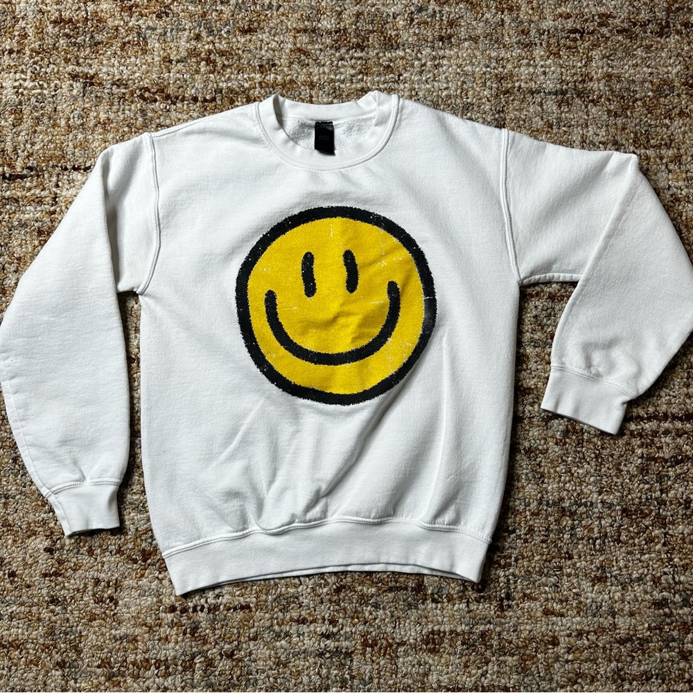 Ascot and Hart Smiley Face Sweatshirt